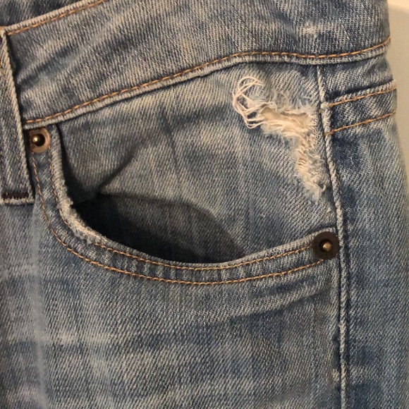 Hudson Low Rise Vintage Wash Distressed Flare Leg Boho Jeans - Picture 6 of 11